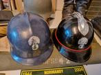 Oproer gevechts helm en paradehelm oude vroegere gendarmerie, Ophalen of Verzenden