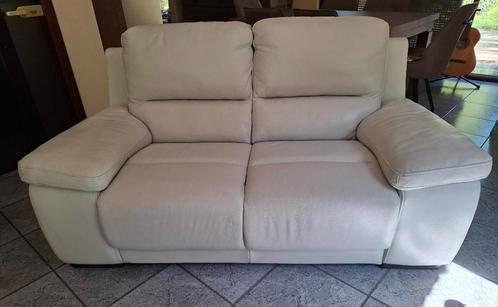 2 x 2-zits leren fauteuils, Huis en Inrichting, Fauteuils, Gebruikt, Leer, 125 cm of meer, Ophalen