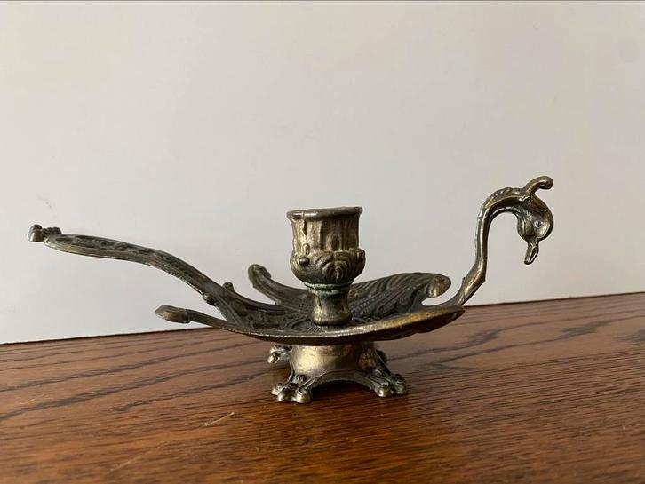Vintage vogelkaarshouder in goede staat, Antiek en Kunst, Antiek | Brons en Koper, Ophalen of Verzenden