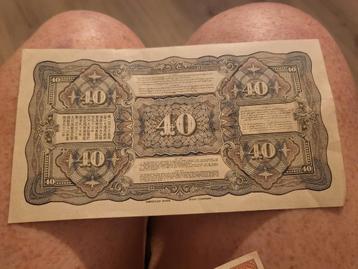 De javasche bank 40 en 20 gulden in nieuwstaat beschikbaar voor biedingen