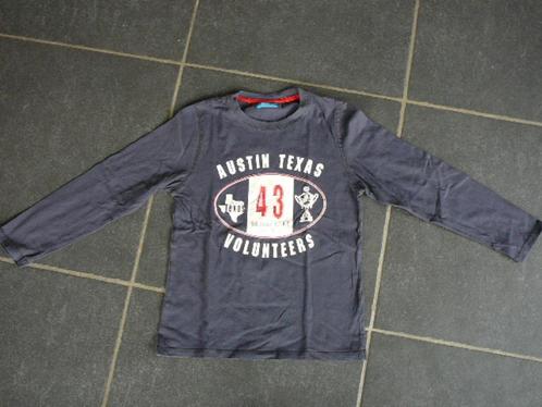blauwe longsleeve met nummer 43, Kinderen en Baby's, Kinderkleding | Maat 122, Gebruikt, Jongen, Shirt of Longsleeve, Ophalen of Verzenden
