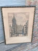 Eau forte tournai signe Roméo dumoulin, Enlèvement ou Envoi