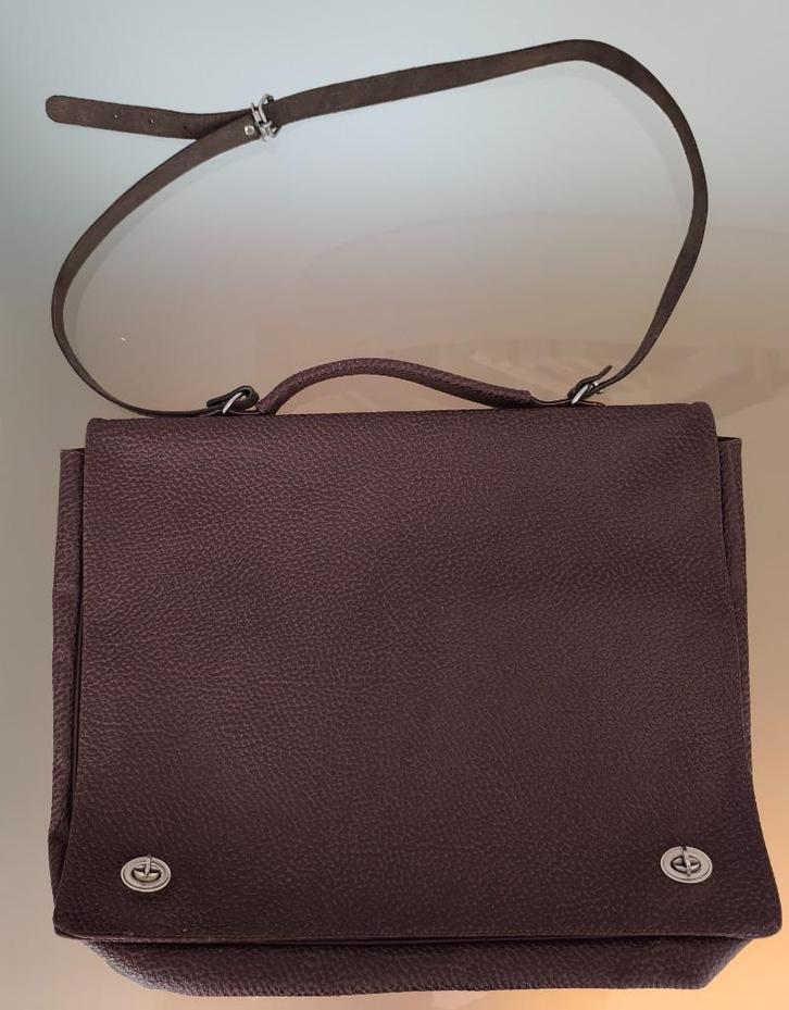 Vintage boekentas Paquage, Handtassen en Accessoires, Tassen | Damestassen, Zo goed als nieuw, Overige typen, Bruin, Ophalen