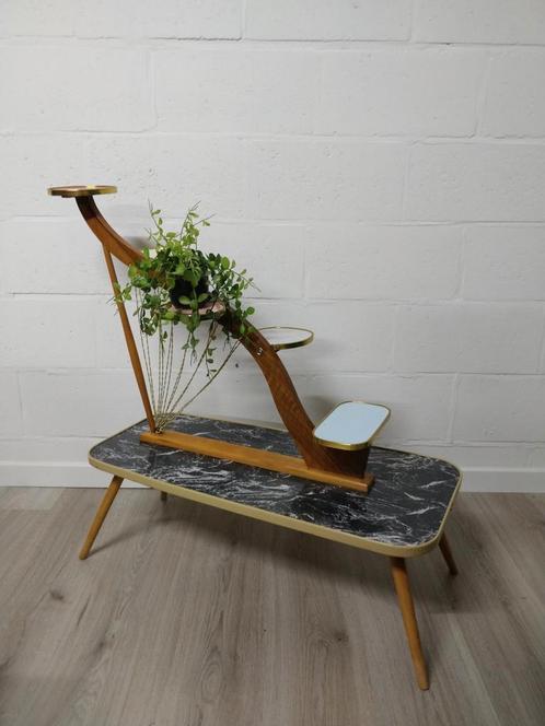 Vintage midcentury plantenstaander, Tuin en Terras, Bloembakken en Plantenbakken, Zo goed als nieuw, Ophalen
