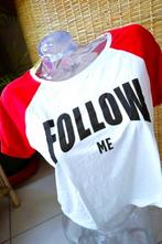 chic T-shirt slogan Follow Me, Maat 38/40 (M), Tally Weijl, Nieuw, Ophalen of Verzenden