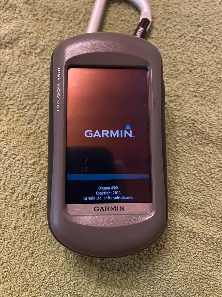 Garmin Oregon 450t GPS – Compleet in doos+kleine pixelschade, Fietsen en Brommers, Fietsaccessoires | Fietscomputers, Zo goed als nieuw