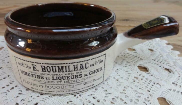 Vintage Canadese soepkom , Ye Olde Canadian Crock prints, Antiek en Kunst, Curiosa en Brocante, Ophalen of Verzenden