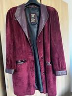 Leder daim modieuze mantel burgunday, Kleding | Dames, Ophalen, Zo goed als nieuw, Maat 38/40 (M), Overige kleuren