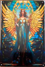 Plastic plaat met afbeelding Engel met beker 20 x 30cm trans, Ophalen of Verzenden, Nieuw, Print