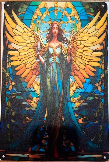 Plastic plaat met afbeelding Engel met beker 20 x 30cm trans beschikbaar voor biedingen