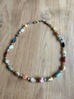 Vintage ketting met gepolijste stenen, Handtassen en Accessoires, Kettingen, Ophalen of Verzenden, Zo goed als nieuw, Steen of Mineraal