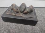bronze 3 petites souris signe m lucas, Antiquités & Art, Bronze, Enlèvement ou Envoi