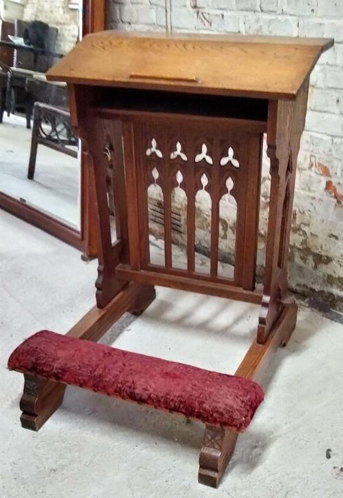 Mooie eiken bidstoel, Antiek en Kunst, Antiek | Religieuze voorwerpen, Ophalen