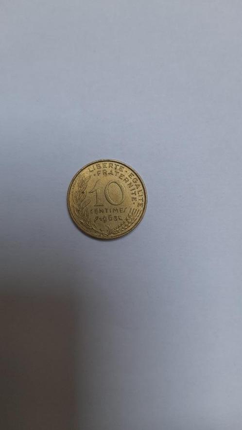 1 Franse munt: 10 centimes, Postzegels en Munten, Munten | Europa | Niet-Euromunten, Losse munt, Frankrijk, Ophalen of Verzenden