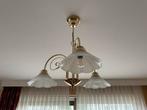 Lustre doré et verre mat à 3 branches, Ophalen, Zo goed als nieuw