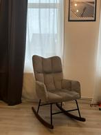 vidaXL - Schommelstoel - fluweel - lichtgrijs, Huis en Inrichting, Fauteuils, Ophalen, Zo goed als nieuw