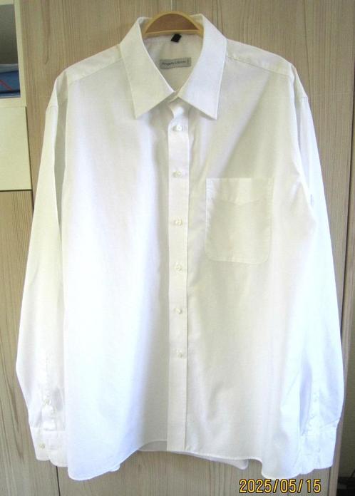 Wit overhemd voor heren, maat XL, Kleding | Heren, Overhemden, Zo goed als nieuw, Halswijdte 43/44 (XL), Wit, Verzenden