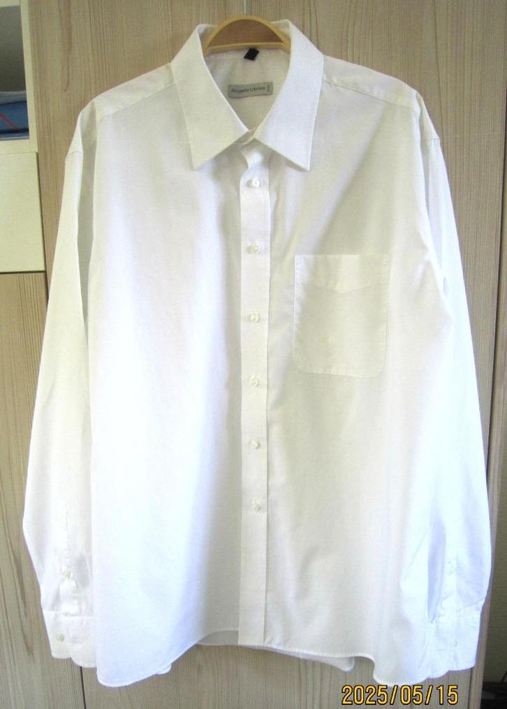 Wit overhemd voor heren, maat XL, Kleding | Heren, Overhemden, Zo goed als nieuw, Halswijdte 43/44 (XL), Wit, Verzenden
