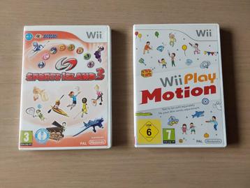 2 Wii games : "Sports Island 3" en "Wii Play Motion"  beschikbaar voor biedingen