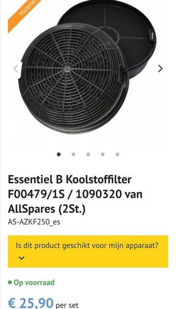 2x koolstoffilter dampkap. Nieuw., Enlèvement ou Envoi, Comme neuf