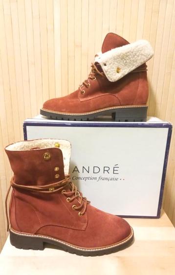 nubuckleer gevoerde veterschoenen 36 EU André nieuw  beschikbaar voor biedingen
