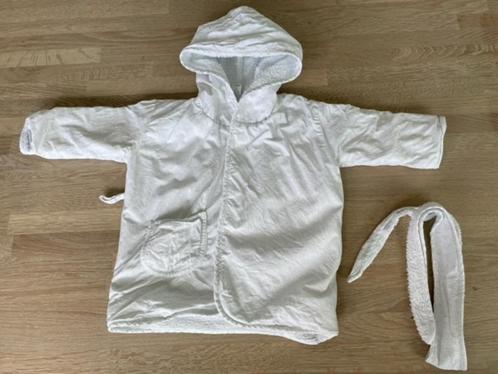 Badjas Les Rêves d'Anaïs wit met vogelmotief badstof univers, Kinderen en Baby's, Babykleding | Overige, Gebruikt, Jongetje of Meisje