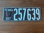 1917 Pennsylvania nummerplaat - antiek automobilia, Ophalen of Verzenden