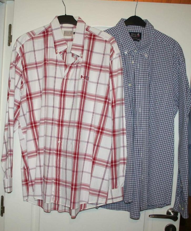 River Woods 2 hemden, lange mouwen maat XXL top staat, Kleding | Heren, Overhemden, Zo goed als nieuw, Verzenden