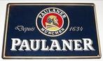 PAULANER : Metalen Bord Paulaner Bier - München, Verzamelen, Biermerken, Verzenden, Nieuw, Reclamebord, Plaat of Schild, Overige merken