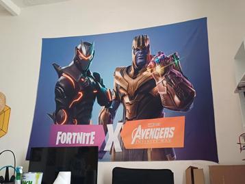 Tapisserie murale Fortnite vs Avengers  disponible aux enchères