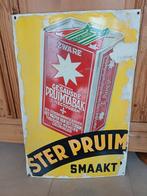 Emaille bord Ster pruimtabak., Verzamelen, Ophalen, Gebruikt