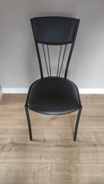 Zwarte stoelen in leder,3 stuks, Huis en Inrichting, Stoelen, Zo goed als nieuw, Ophalen