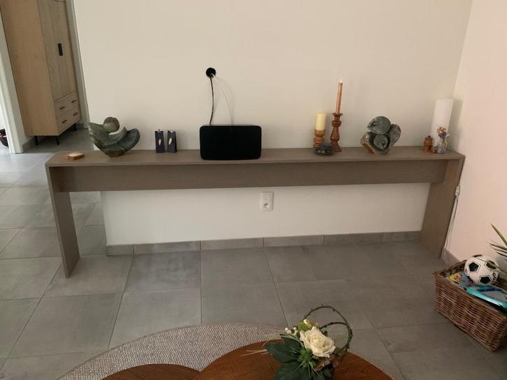 Bijzet tafel, Huis en Inrichting, Tafels | Bijzettafels, Zo goed als nieuw, Rechthoekig, 60 cm of meer, 75 cm of meer, Hout, Ophalen