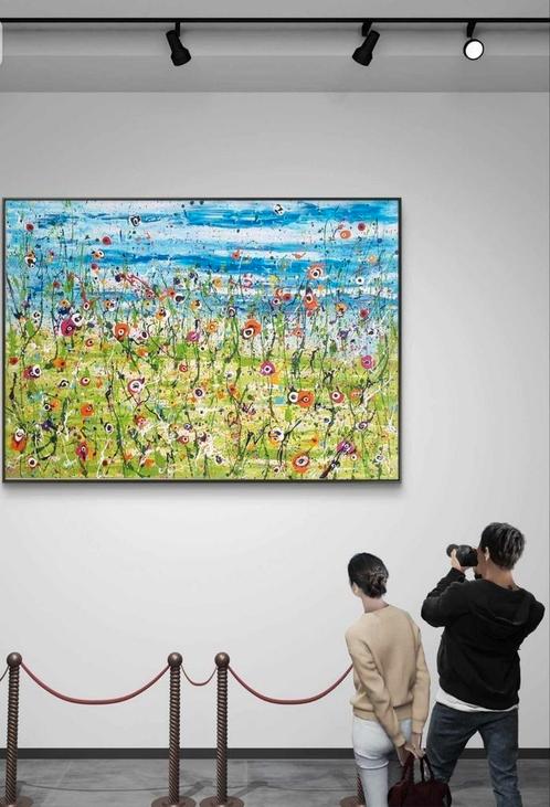 Field's  whit flowers, Antiek en Kunst, Kunst | Schilderijen | Abstract, Ophalen