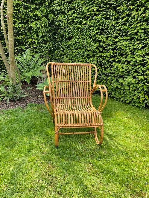 Rotan fauteuil Rohé Noordwolde, Tuin en Terras, Tuinstoelen, Zo goed als nieuw, Rotan, Ophalen of Verzenden