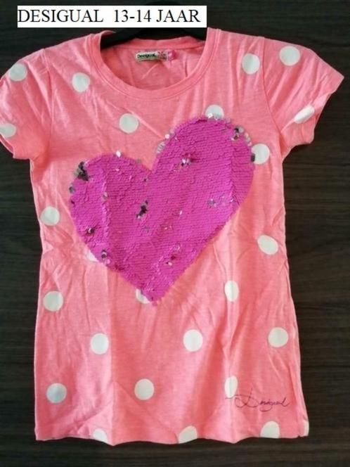 t-shirts, desigual, maat 164, Kinderen en Baby's, Kinderkleding | Maat 164, Zo goed als nieuw, Ophalen of Verzenden