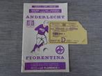 Kaartje RSC Anderlecht - Fiorentina 1984 + schema, Verzamelen, Ophalen of Verzenden, Gebruikt, Boek of Tijdschrift