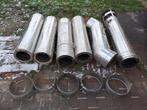 Dubbelwandige kachelpijp 200, Doe-het-zelf en Bouw, Buizen en Afvoer, Ophalen, Inox