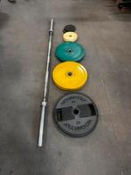 105kg Olympische Gewichten + Olympische Barbell, Ophalen, Gebruikt, Halterschijven