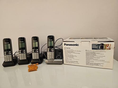 Draagbare telefoon set Panasonic, Telecommunicatie, Vaste telefoons | Handsets en Draadloos, Zo goed als nieuw, 4 handsets of meer