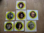Vintage ronde gele Joepie Stickers 53 62 78 79 100 104 111, Verzamelen, Ophalen of Verzenden, Foto of Kaart