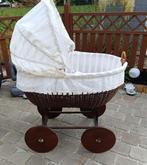 Grote vintage rieten poppenwagen 1M20 retro, Ophalen of Verzenden