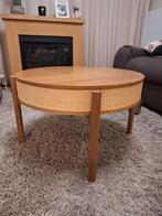 Salontafel in gevlochten rotan, Huis en Inrichting, Ophalen, 50 tot 100 cm, Rond, 50 tot 100 cm