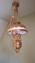 Antieke luster olielamp brons, Antiek en Kunst, Antiek | Verlichting, Ophalen of Verzenden