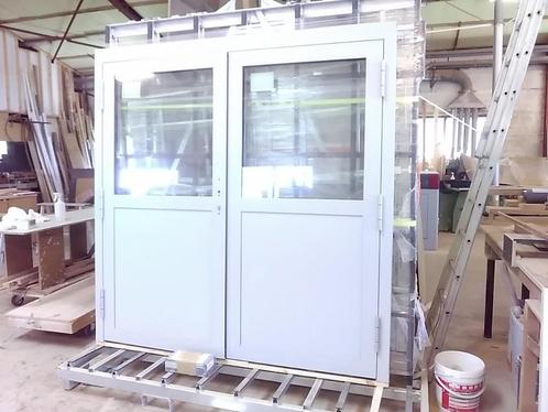 CHASSIS ALU DOUBLES PORTES VERRE  neuf, Doe-het-zelf en Bouw, Glas en Ramen, Nieuw, Overige typen, Dubbelglas, Ophalen