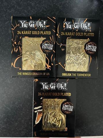 Yu-Gi-Oh! 24 karaat gouden kaarten egyptische goden beschikbaar voor biedingen