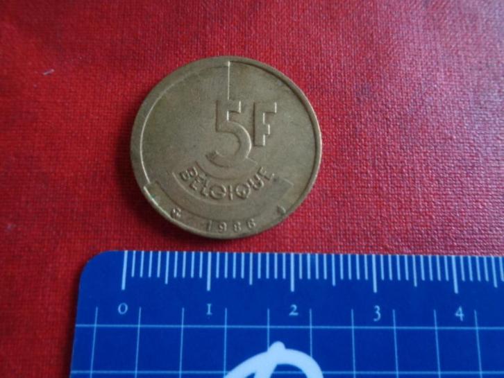 Pièces de monnaies. "BELGIQUE". 5 francs. 1986 à 1989., Postzegels en Munten, Munten | België, Losse munt, Ophalen of Verzenden