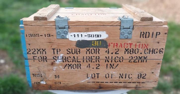 munitiekist in hout, Verzamelen, Militaria | Algemeen, Landmacht, Kist of Geocache, Ophalen