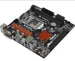 ASRock H110M-DVS R3.0 Intel LGA1151 ATX Moederbord, Informatique & Logiciels, Cartes mères, Comme neuf, Enlèvement ou Envoi, DDR4
