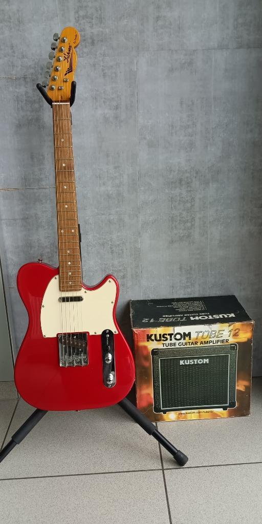 Electrische gitaar en versterker, Muziek en Instrumenten, Snaarinstrumenten | Gitaren | Elektrisch, Nieuw, Solid body, Overige merken